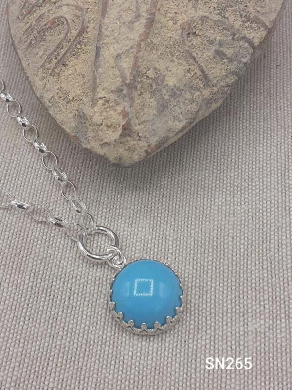 Turquoise silver pendant