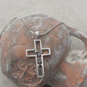 Silver Heart Cross Evia's silver collection
