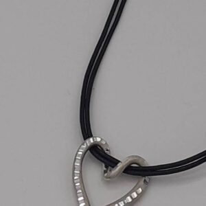 Designer heart silver necklace